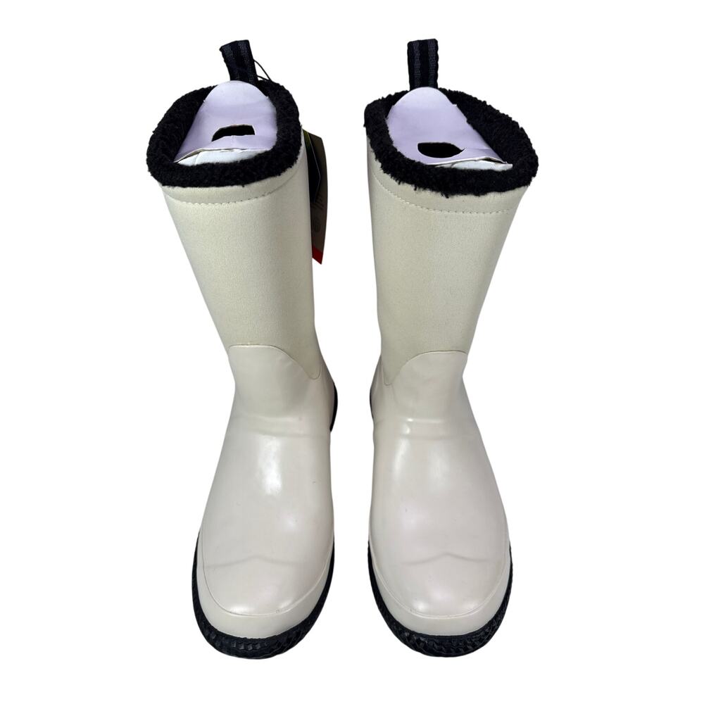 Hunter Original Slipper Snow Boot Womens 10 Insulated Foldable Cuff White Willow - Picture 7 of 12